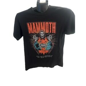 Mammoth Graphic Tee Black Tultex Shirt  Size‎ Small Metal Punk